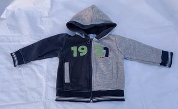 Sweat zippé à capuche 18 mois Ohm & Emma