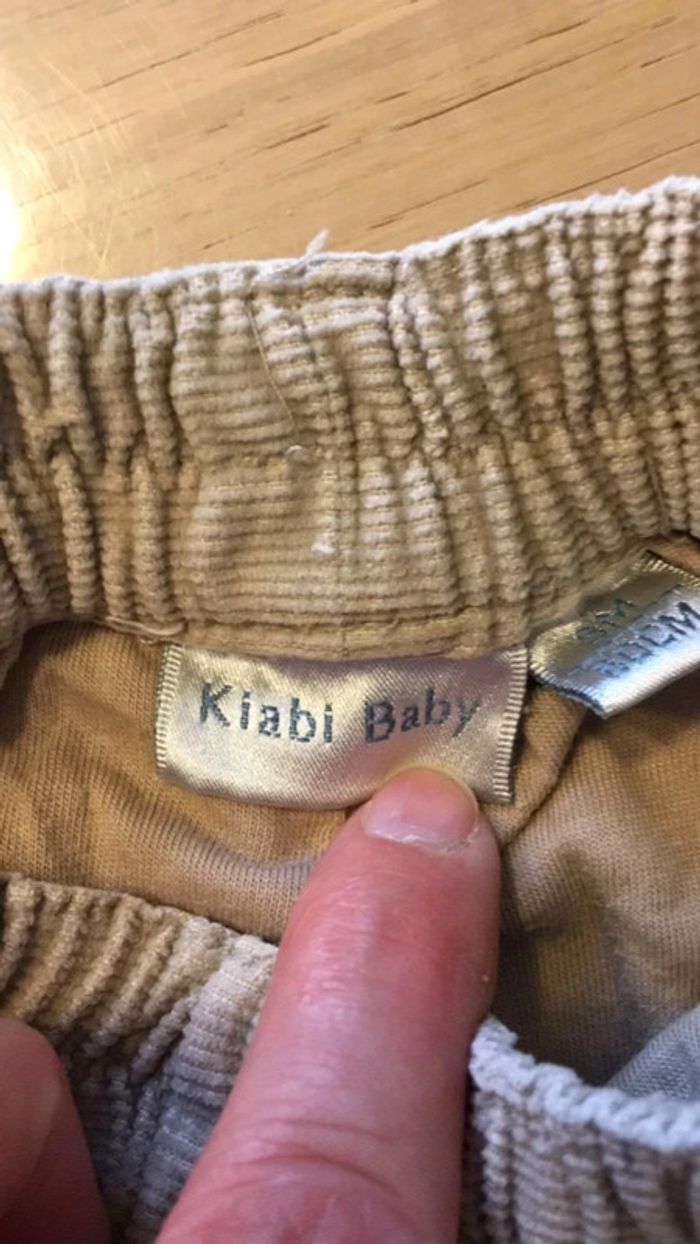 Pantalon en velours garçon beige 3 mois Kiabi - photo numéro 4