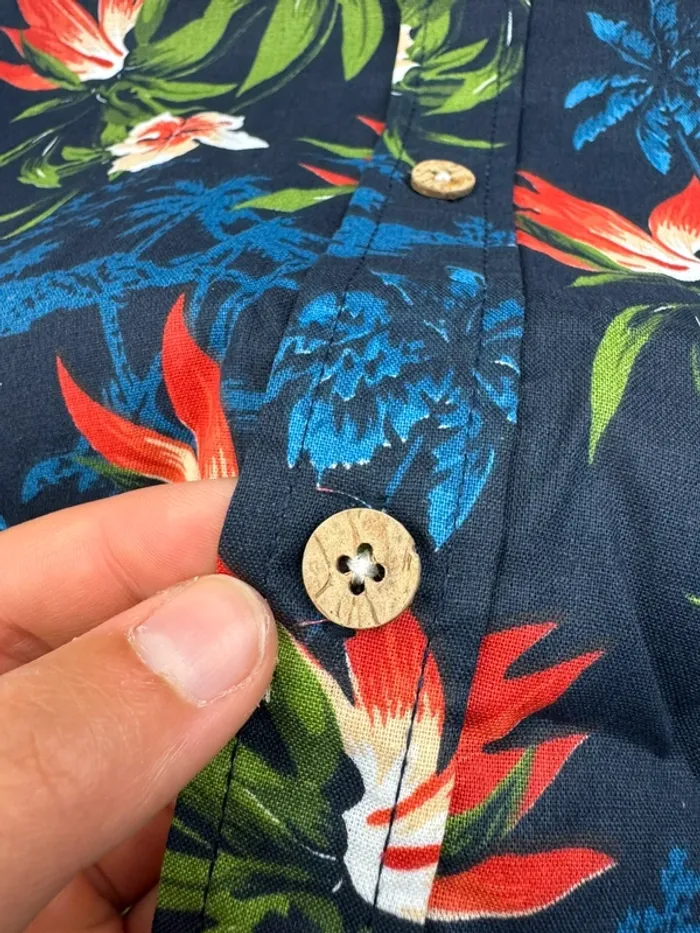 Chemise Vintage Y2k à motifs Fleurs style Hawaïen Taille M - photo numéro 4