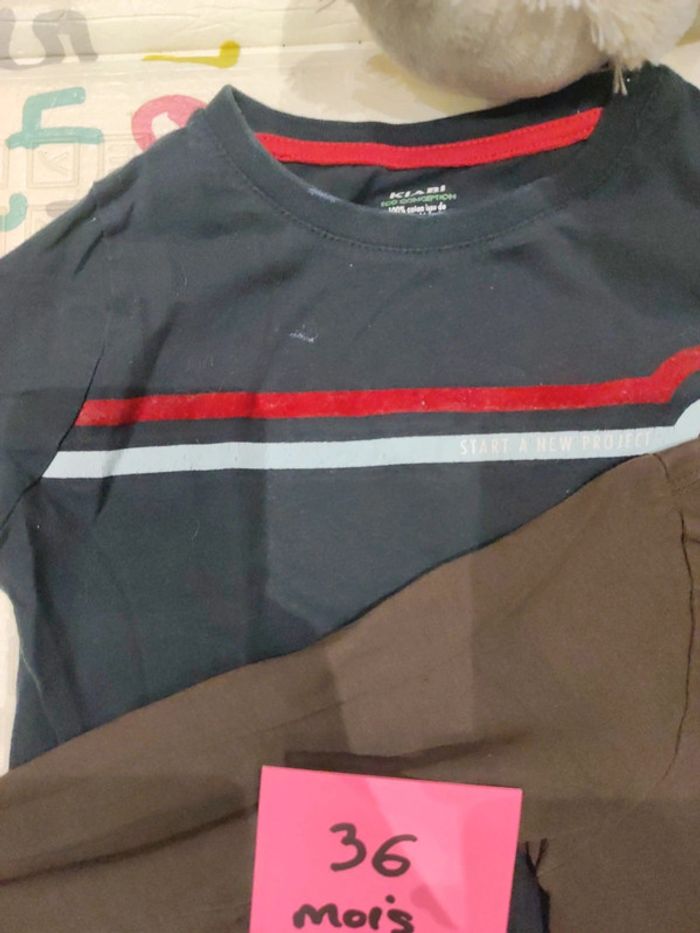 2 t-shirts ML 3 ans garçon - photo numéro 2