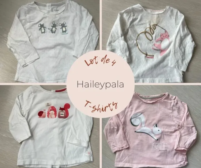 Lot de t-shirts obaibi animaux