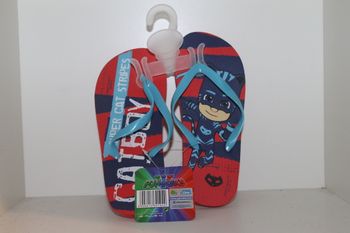 tongs pyjamasques rouge lanières bleu claire 30/31