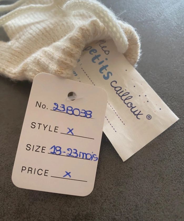 Paire de gants beige doré Mes Petits Cailloux 18/23 mois [ref.23B038] - photo numéro 2