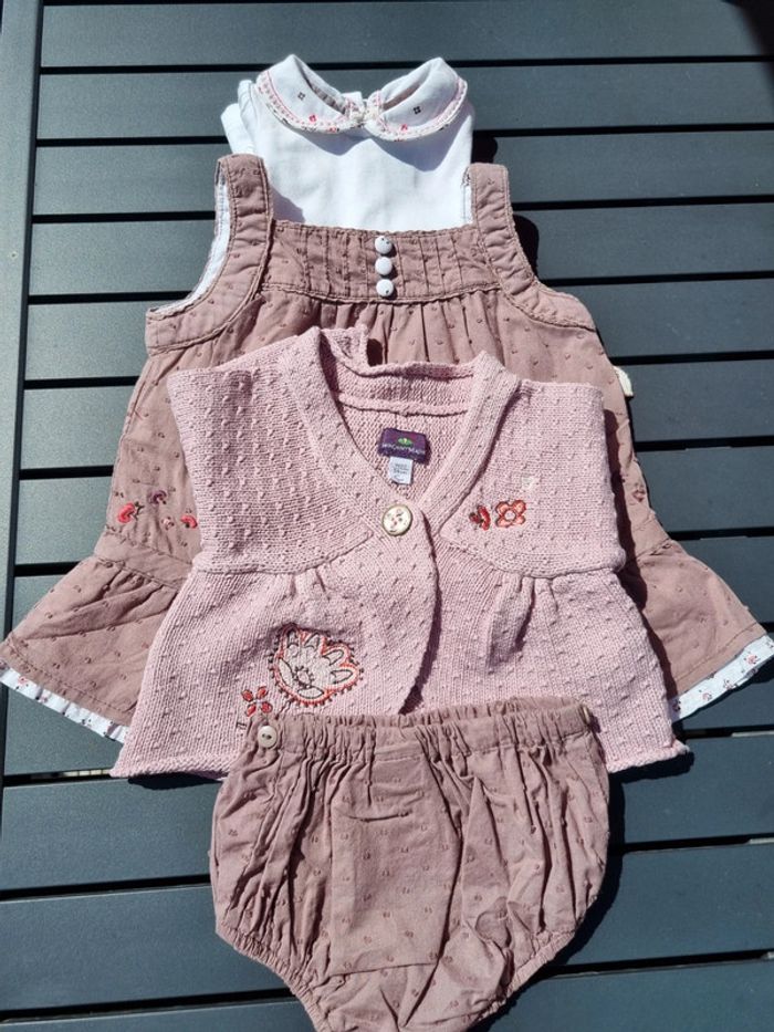 Ensemble robe +t shirt+ gilet