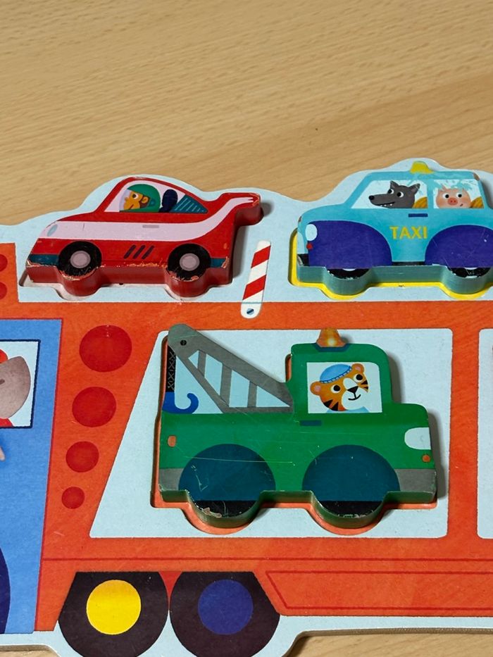 Puzzle en bois Vilac véhicules - photo numéro 2
