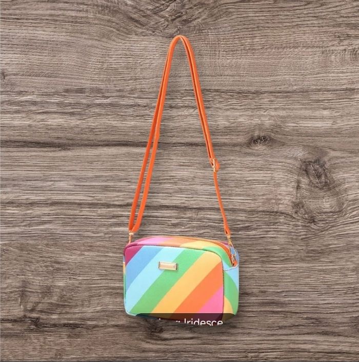 Sac bandoulière arc-en-ciel similicuir - photo numéro 5