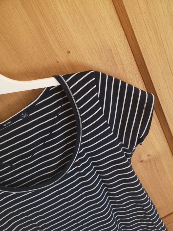 Robe marine Kiabi ligné en bleu marine et blanc M - photo numéro 6