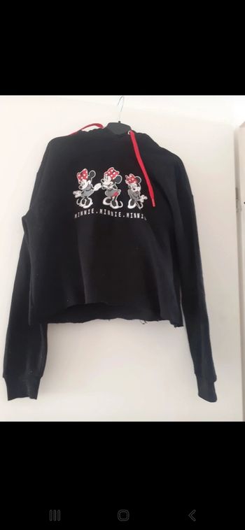 Pull minnie à capuche avec oreille et nœud