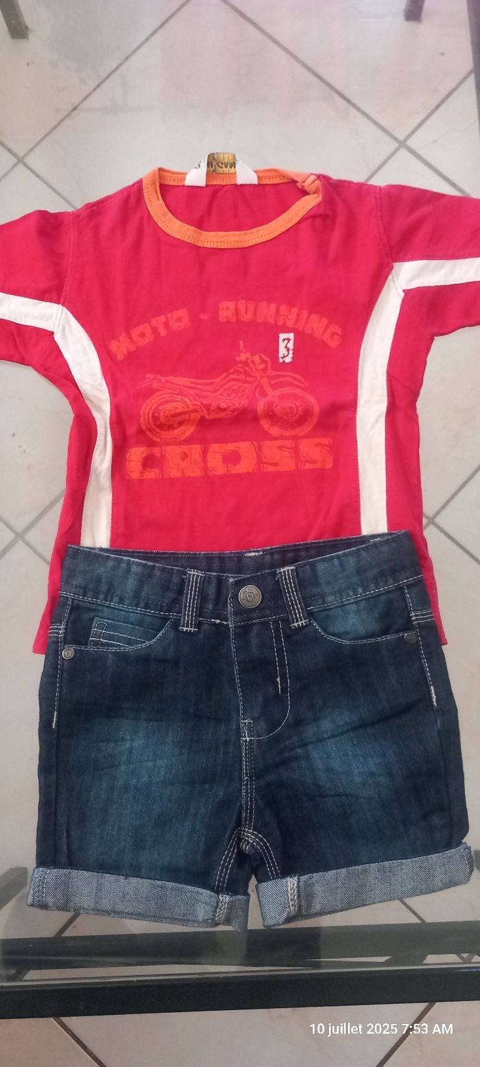 Ensemble Tee-shirt +short  garçon