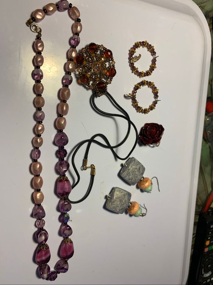 Gros lot bijoux violets ( voir descriptif) - photo numéro 10