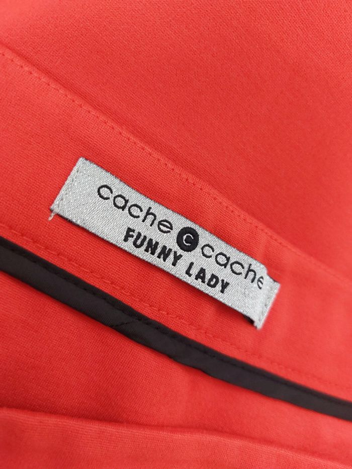 Jupe taille élastique rouge avec zips taille 42 - photo numéro 5