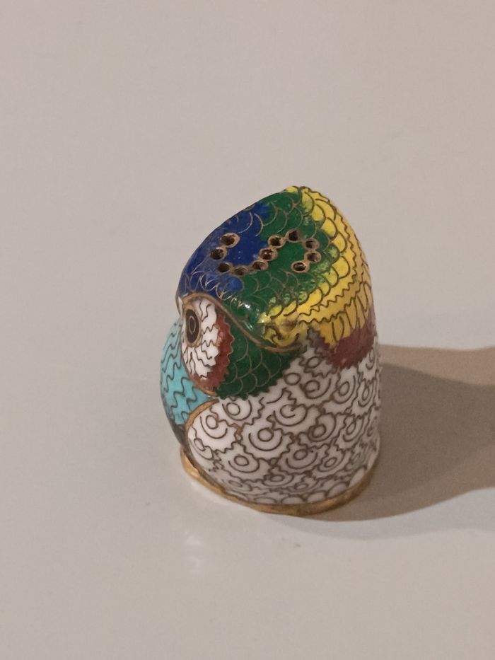 Salière chouette cloisonnée - photo numéro 6