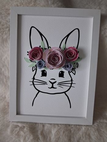 Cadre déco chambre lapin Bohême 