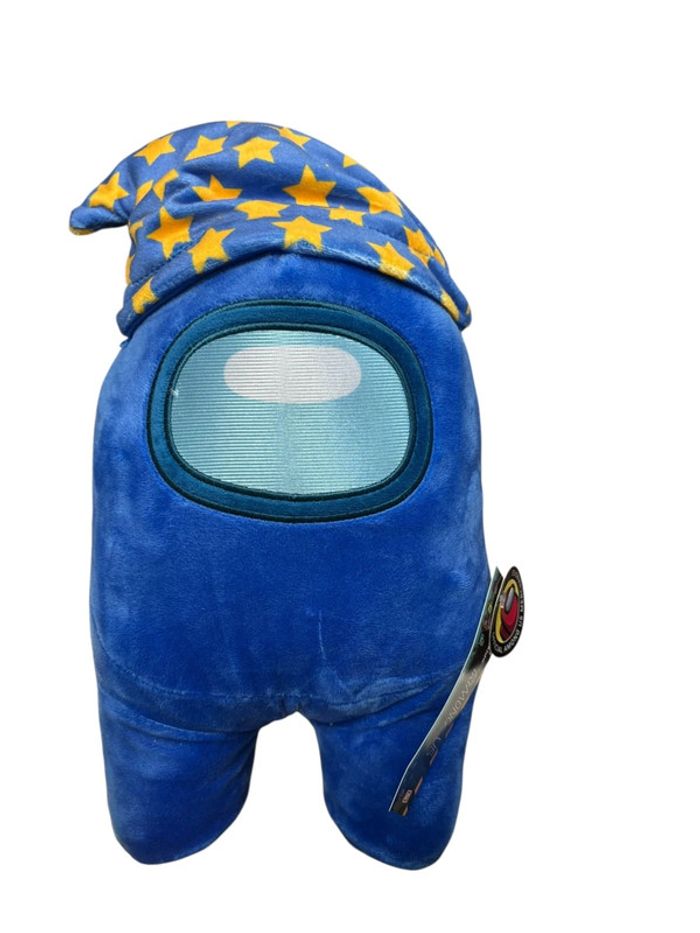 Peluche Among Us bleu avec bonnet 30 cm Toikido neuf