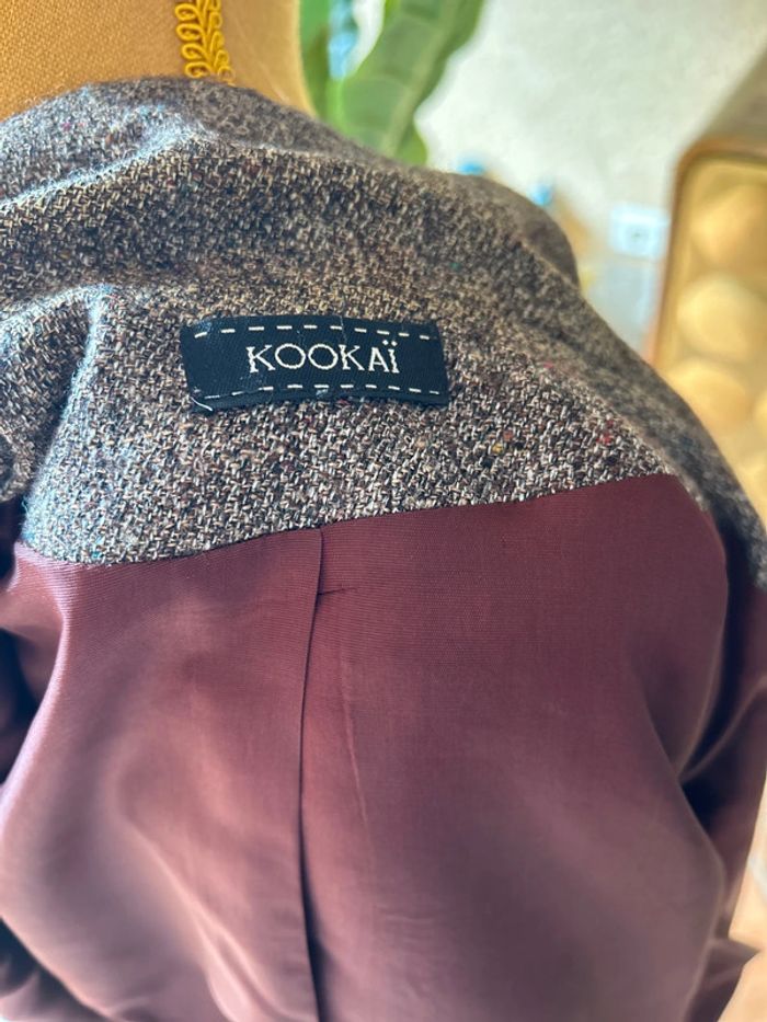 Kookai veste cintrée couleur marron mouchetée multicolores - photo numéro 9