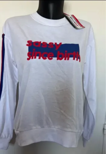 Sweat femme blanc neuf Jennyfer M