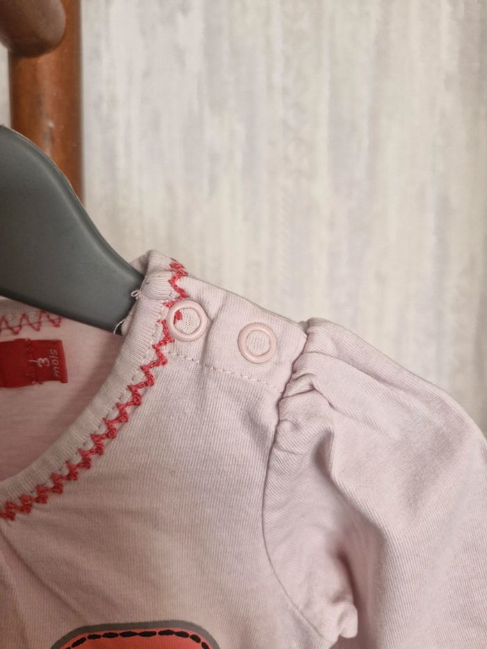 T-shirt manches longues bébé 3 mois Tissaia Coton - photo numéro 3