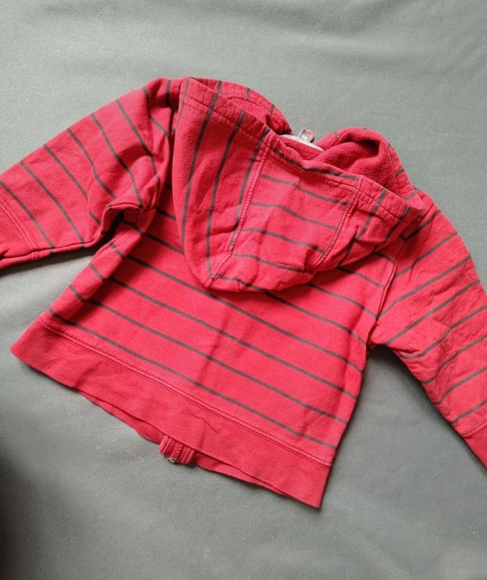 Sweat zippé rouge - photo numéro 6