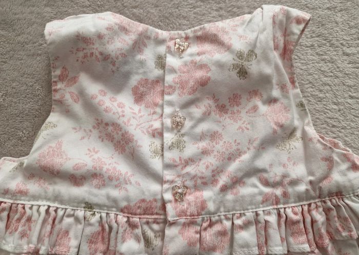 Ensemble 5p (robe, t-shirt, gilet, chapeau) blanc & rose papillons - 12M - Sergent Major (BE) - photo numéro 7