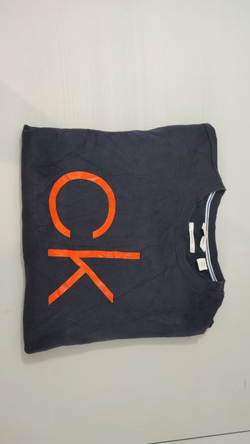 Vêtement Homme Pull Calvin Klein bleu foncé orange taille S #Retrostreet