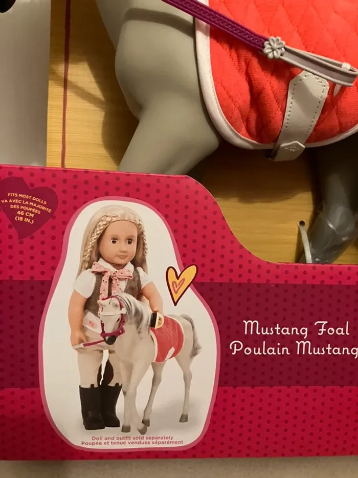Cheval gris pour poupée - photo numéro 4