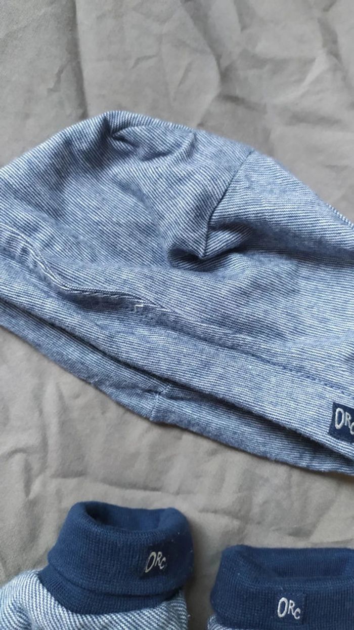 Ensemble bébé bonnet / gants / chaussons 3-6 mois - photo numéro 3