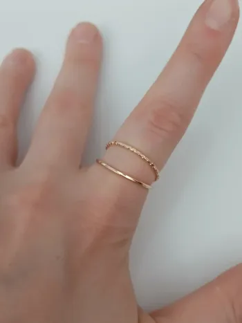 Bague dorée tendance en acier inoxydable