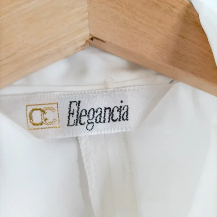 Chemise blanche élégante à col travaillé - Elegancia - T. M/L estimée A429 - photo numéro 3