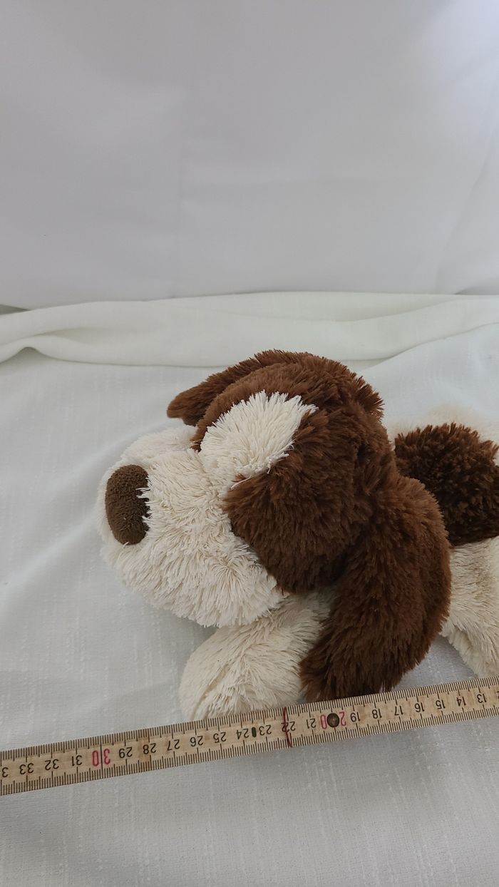 peluche chien beige marron sanodiane - photo numéro 2