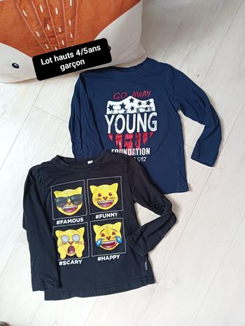 Lot hauts garçon 4/5ans ML