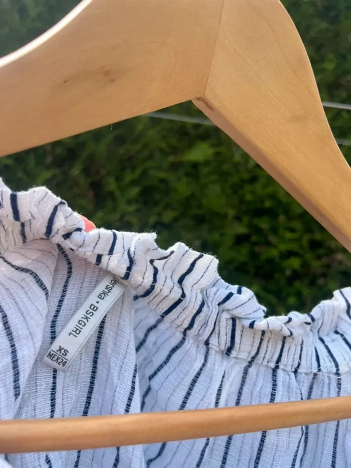 blouse épaule dénuder à rayures bershka - photo numéro 4