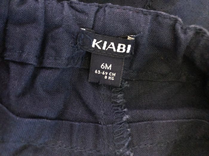 Pantalon bleu marine 6 mois Kiabi état neuf - photo numéro 4