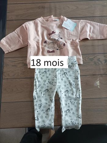 Lot n°158 Ensemble fille 18 mois Bamby Neuf