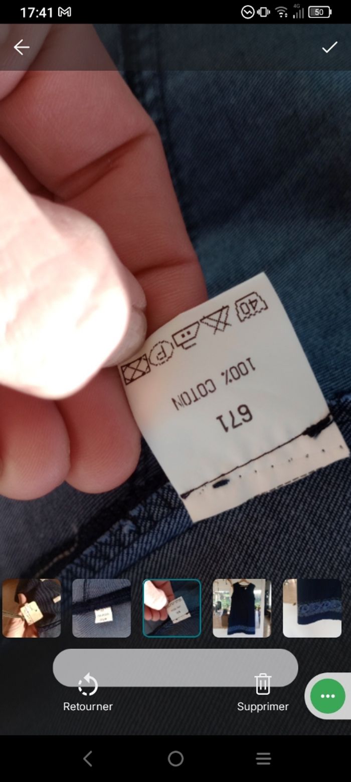 Robe été 44 denim c78 - photo numéro 9