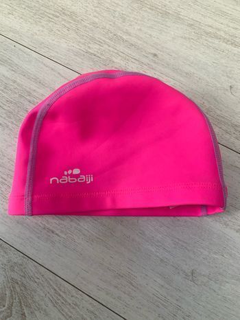 Bonnet piscine rose fluo Nabaiji  Junior