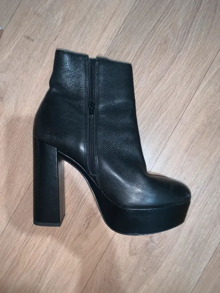 Bottines noir à plateforme - photo numéro 6