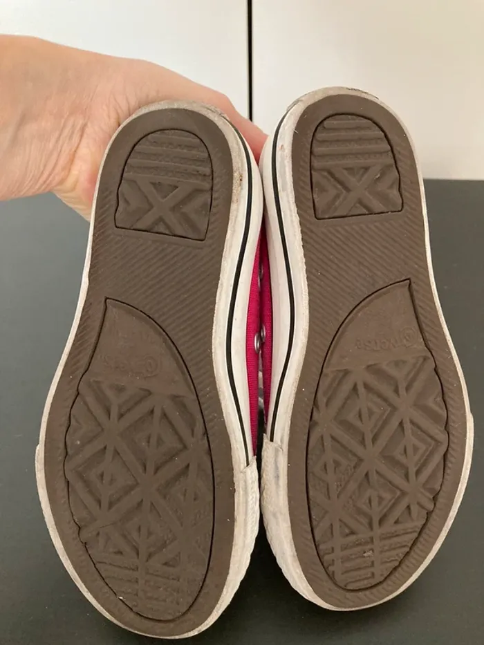 Converse baskets basse toile rose flash - photo numéro 5