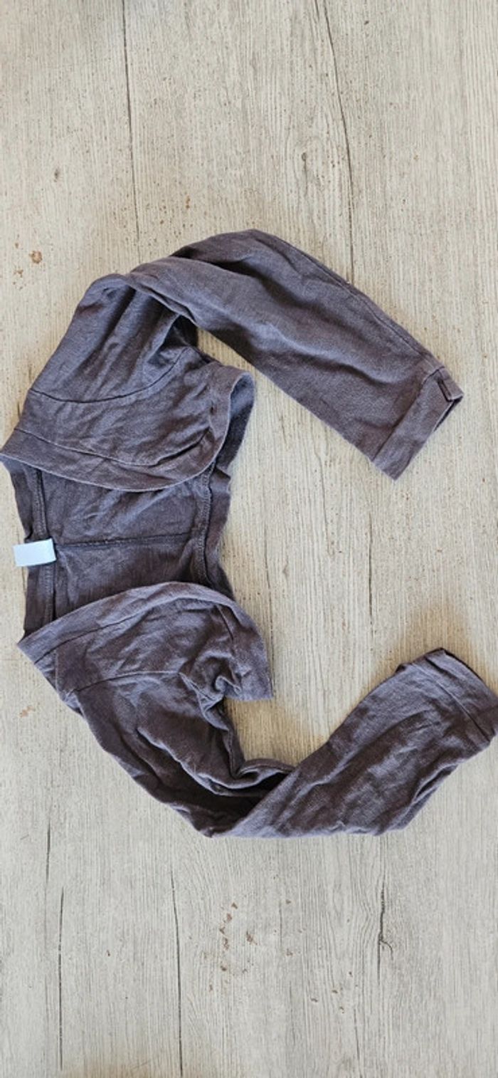 Gilet court à manches longues, gris foncé, Zara, taille 5/6 ans, bon état - photo numéro 5