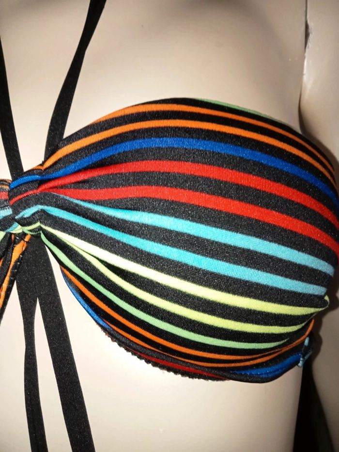 Trikini noir et multicolore neuf taille S - photo numéro 3