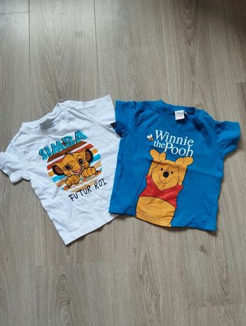 Lot t-shirts manches courtes Disney Baby 18 mois