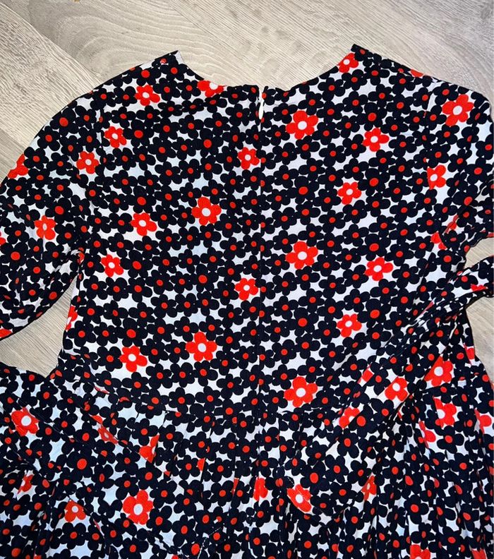 Ensemble Robe jacadi velours hiver fleurs 12 ans chaussettes hautes 35-38 - photo numéro 4