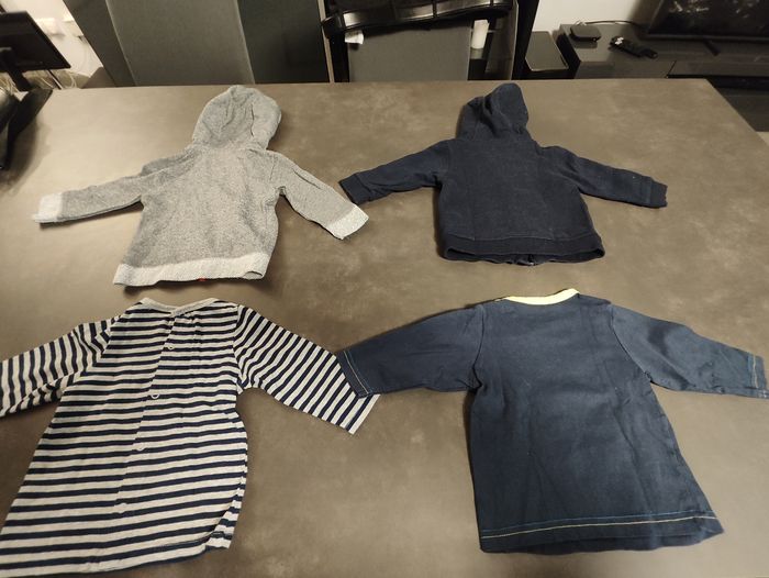 Lot de 2 gilets et 2 t-shirts manches longues Orchestra garçon – Taille 6 mois – Très bon état - photo numéro 2