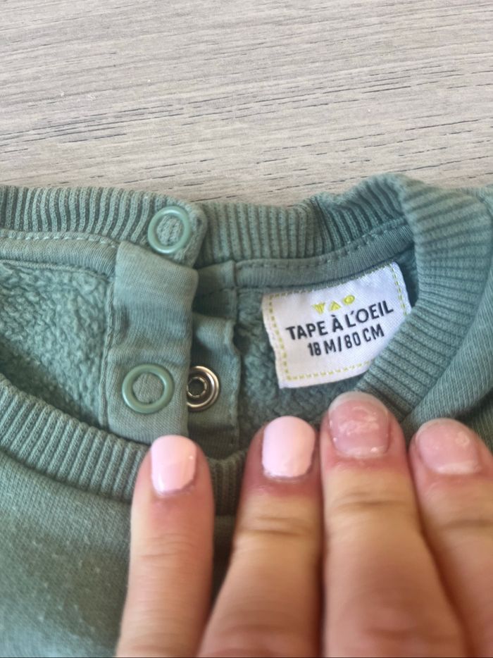 Pull bébé fille vert - photo numéro 3