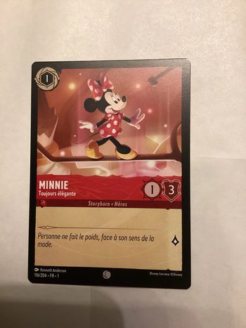 carte disney ravensburger lorcana FR minnie héros 116/204.FR.1  Non foil première édition