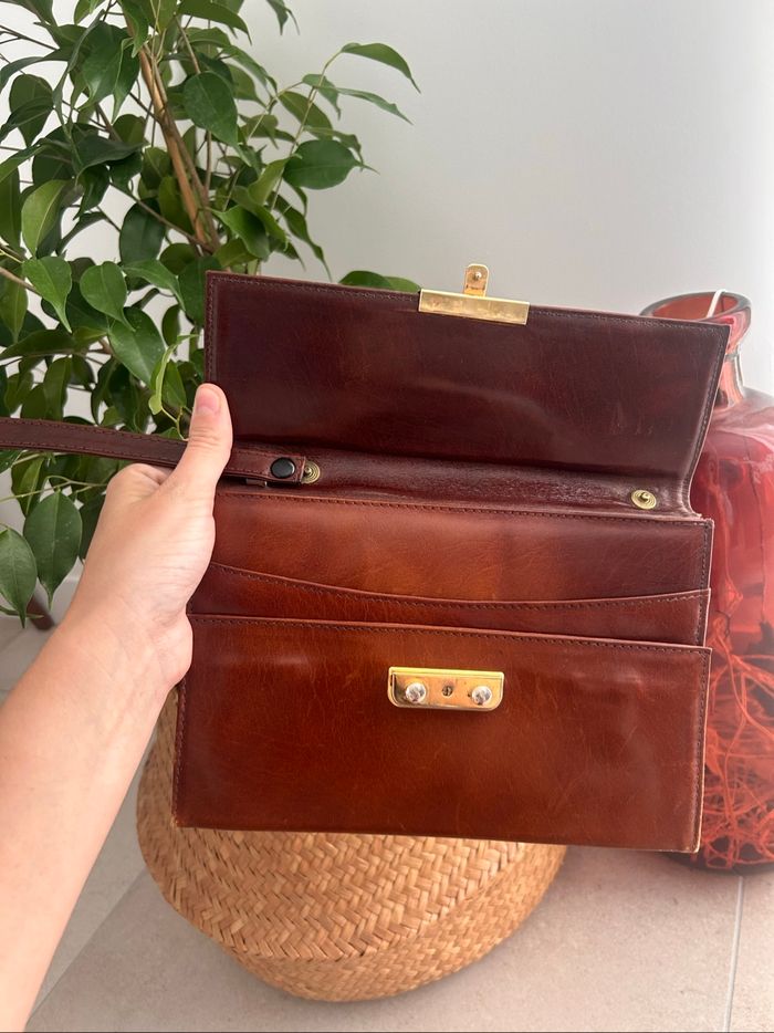 Pochette en cuir marron - photo numéro 3