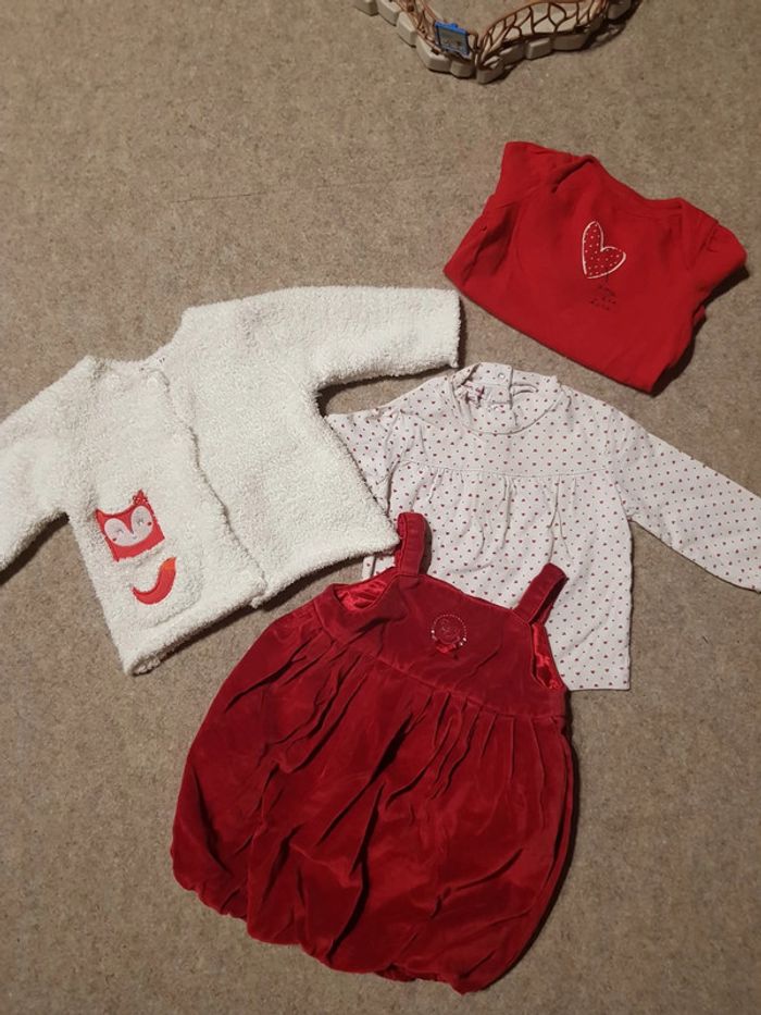 Ensemble 4 pièces fille 6mois hiver noël