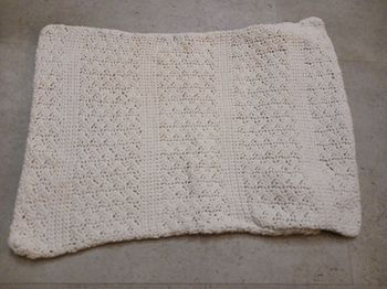 housse de coussin coton blanc fait main 42 x 30 cm fermeture boutons Neuf