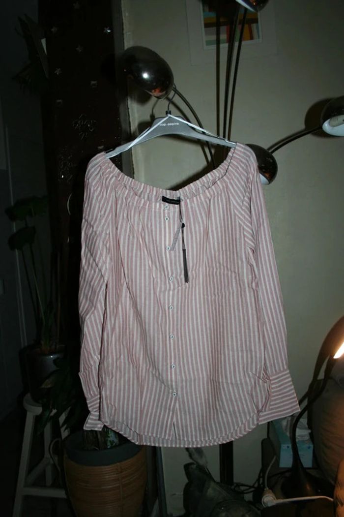 🌸👍Baisse de prix 👍Chemise encolure bardot Taille 40 "Cop Copine" Tendance 2023 Neuve 🌸