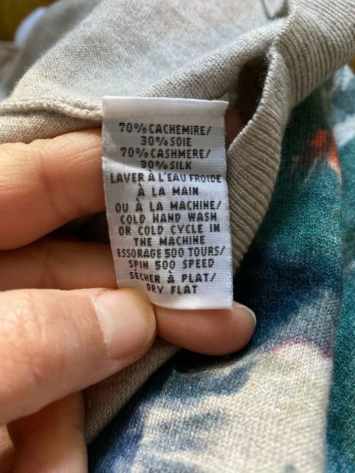 Petit Pull En Cachemire Et Soie Chat Taille S-M - photo numéro 5