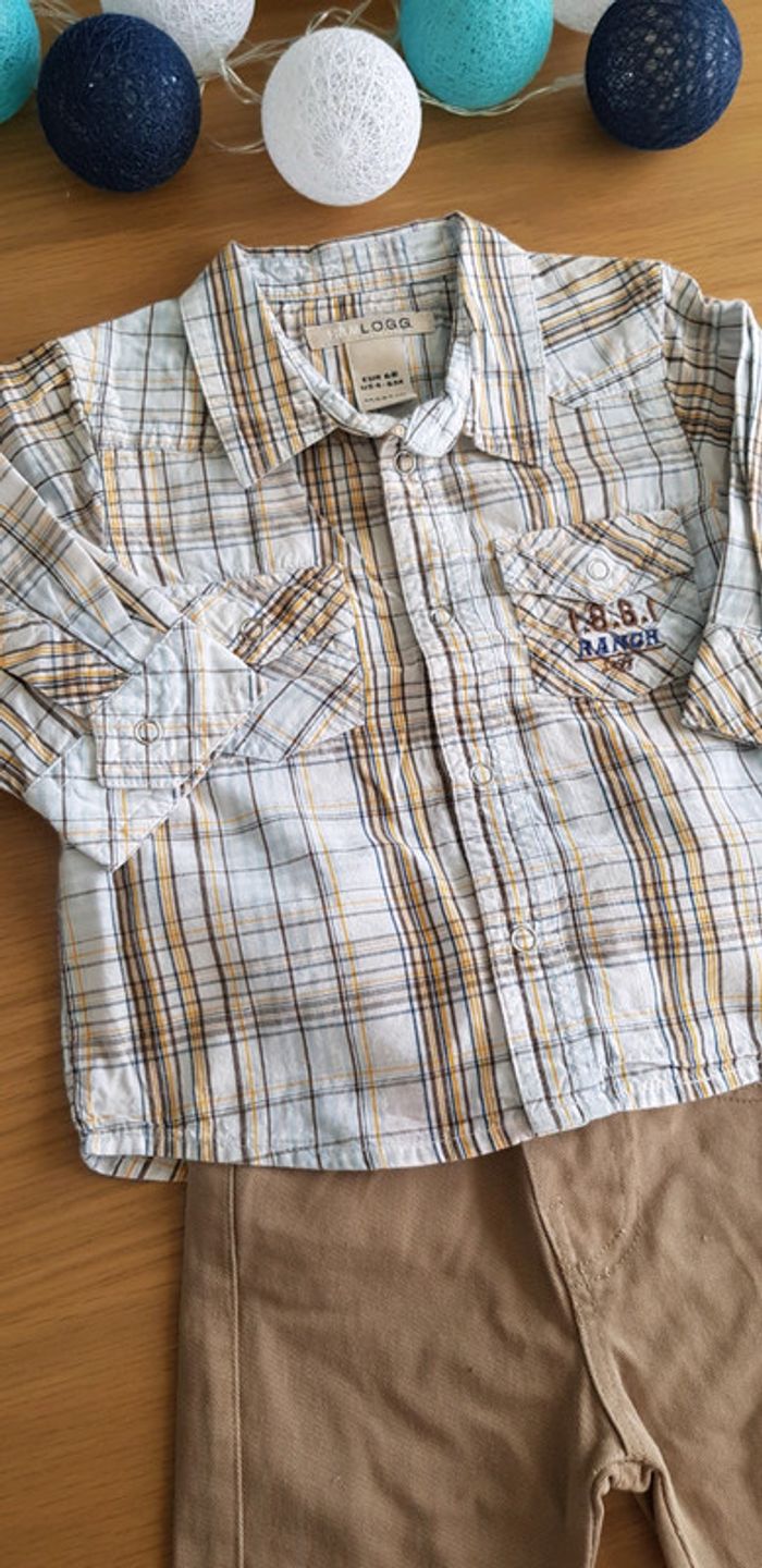 Ensemble pantalon+chemise 6 mois - photo numéro 2